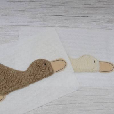 Ente Entchen Applikation Patch Aufnäher Aufbügler zum Annähen Aufbügeln für Schultüte, Jeans, Tasche & co.