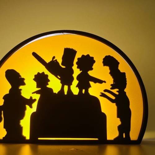 3D Druck | Halloween Deko | Zombie Simpsons Thema Beleuchtet |