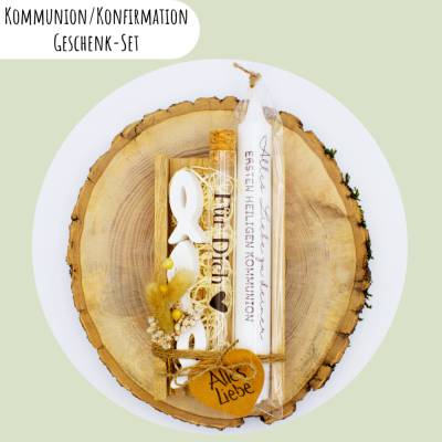 Kommunion oder Konfirmation Geschenk-Set "Fische" | personalisierbar | Geldgeschenk | Geschenkidee | Glaube | Kirche