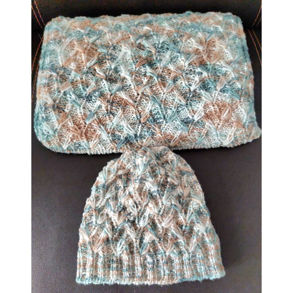 Mütze und Schal FEDERBOA | Strickanleitung Bild 9