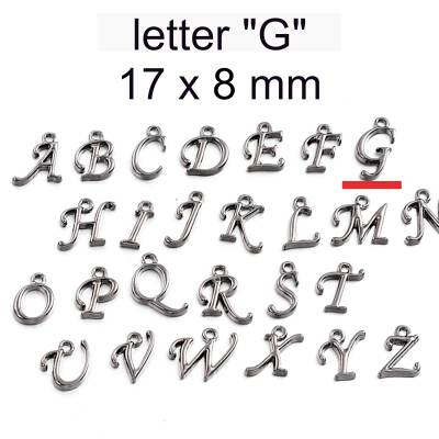 Anhänger - Buchstaben - Metall - G H I J K L M N O P
