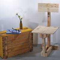 Kleiner Holzstuhl aus Palettenholz – Nachhaltiges Unikat für Garten & Balkon