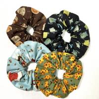 Haargummi/ Scrunchie aus reiner Baumwolle in frechen Designs