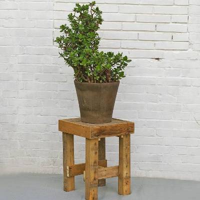 Blumenhocker aus Palettenholz – Stabiler Holzhocker, Beistelltisch & Nachttisch handgemacht