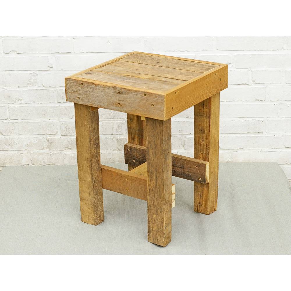Blumenhocker aus Palettenholz – Stabiler Holzhocker, Beistelltisch & Nachttisch handgemacht Bild 10