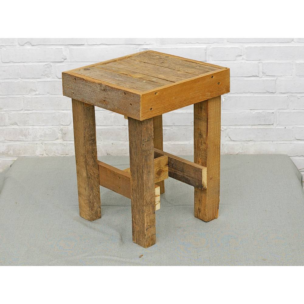 Blumenhocker aus Palettenholz – Stabiler Holzhocker, Beistelltisch & Nachttisch handgemacht Bild 3