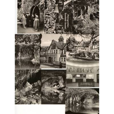 Altes Fotokärtchenset Feengrotten Saalfeld/Thüringen in Schwarz weiß Vintage aus den 1970er Jahren 