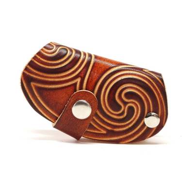 Leder Schlüsselbund Schlüsseletui – Saddle OX – Dark Swirl - Individualisierbar