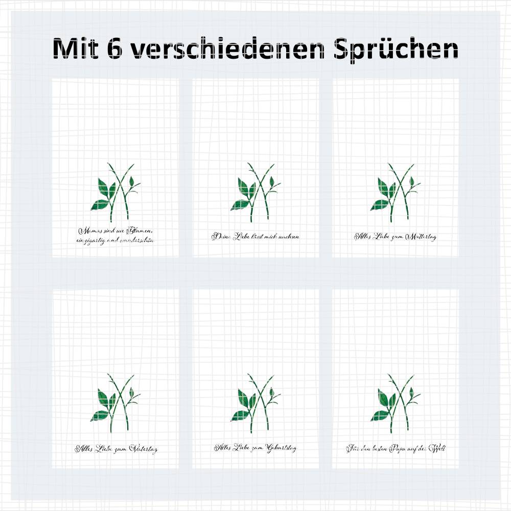 Handabdruck Muttertag Vatertag, Ausdrucken basteln, 6 Sprüchen für Mama Papa,  DIN A4 JPG Bild 2