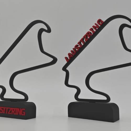 3D Druck | Lausitzring Strecken Layout | Schreibtisch Dekoration | Lausitzring Strecke | Schreibtisch Skulptur