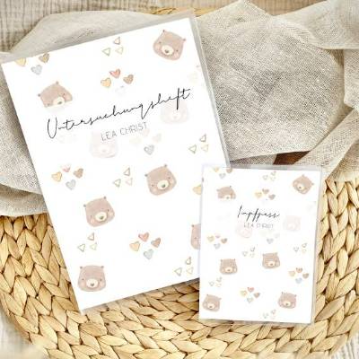Hülle Uheft & Impfpass personalisierbar Bärchen Mädchen