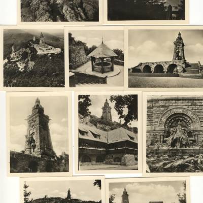 Altes Fotokärtchenset Kyffhäuser in Schwarz weiß Vintage aus den 1970er Jahren