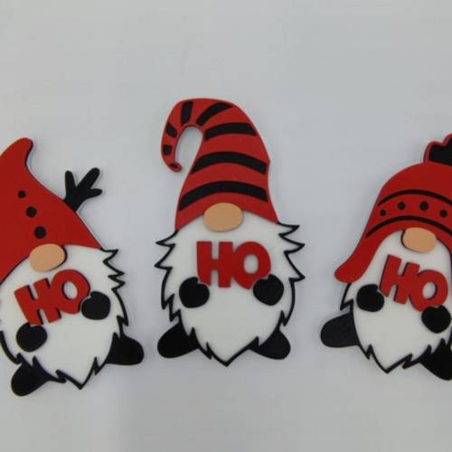 3D Gedruckte 3 Weihnachtswichtel HO HO HO | Geschenk Weihnachten | Wichtel mit Lebkuchen | Advent | Adventszeit