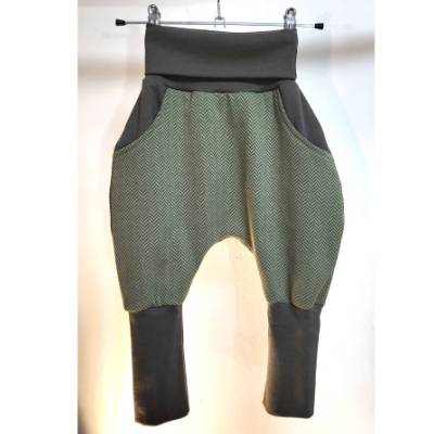 Hose, Mitwachshose aus BIO Baumwolle im Jacquard Muster