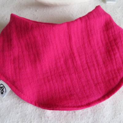 Halstuch Sabbertuch Spucktuch Dreieckstuch Wendehalstuch Musselin pink rosa rot