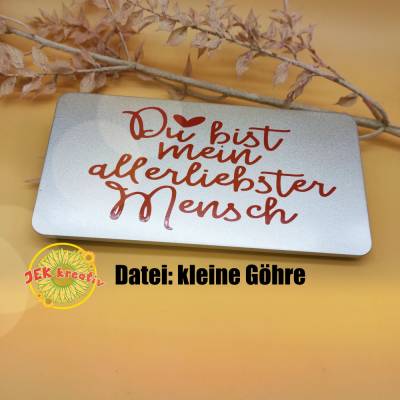 Schokoladendose Du bist mein allerliebster Mensch,  Schokodose, Dose,