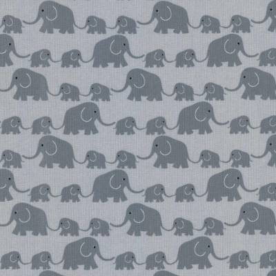 Westfalenstoffe Junge Linie grau Elefanten 25cm x 25cm 100% Baumwolle Webware Druckstoff