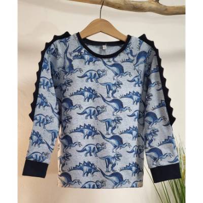 T-SHIRT langarm BIO-Baumwolle DINOSAURIER