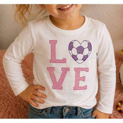 Stickdatei Fußball in Love mit Herz Set 942 Ball / Fussball