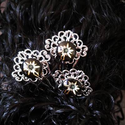 Haarkamm, Edelweiss, Dirndl-Tachtenschmuck