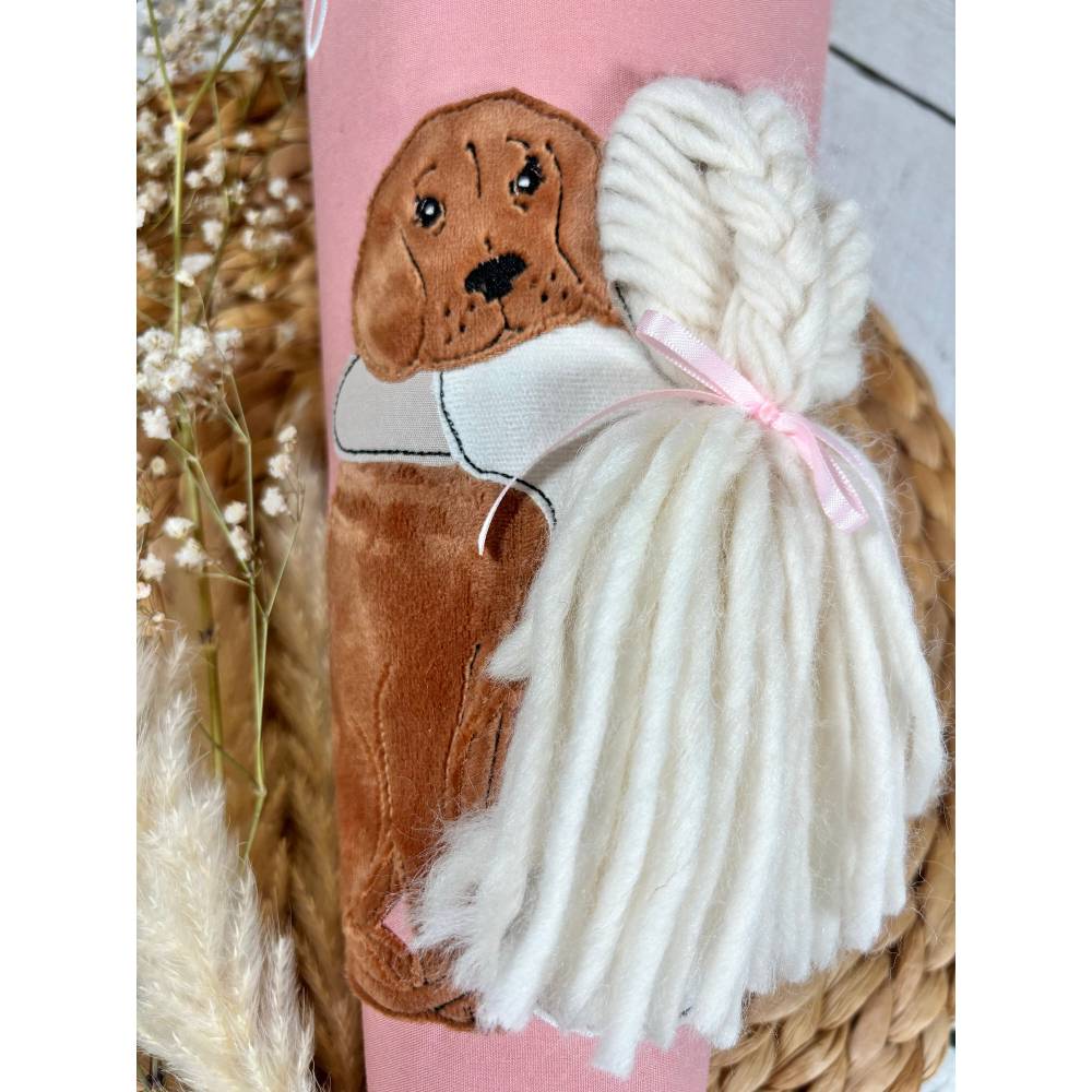 Mädchen Schultüte Hund und Mädchen aus Stoff personalisiert 70 cm Bild 3