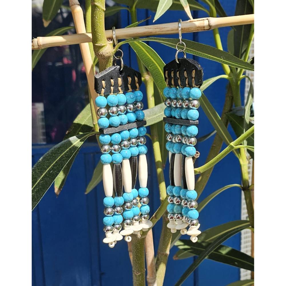 Powwow Ohrschmuck, in Anlehnung an Originale Bild 1