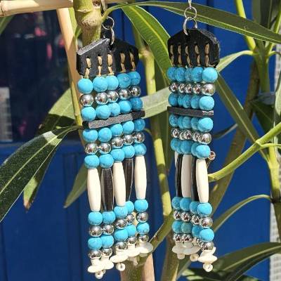 Powwow Ohrschmuck, in Anlehnung an Originale