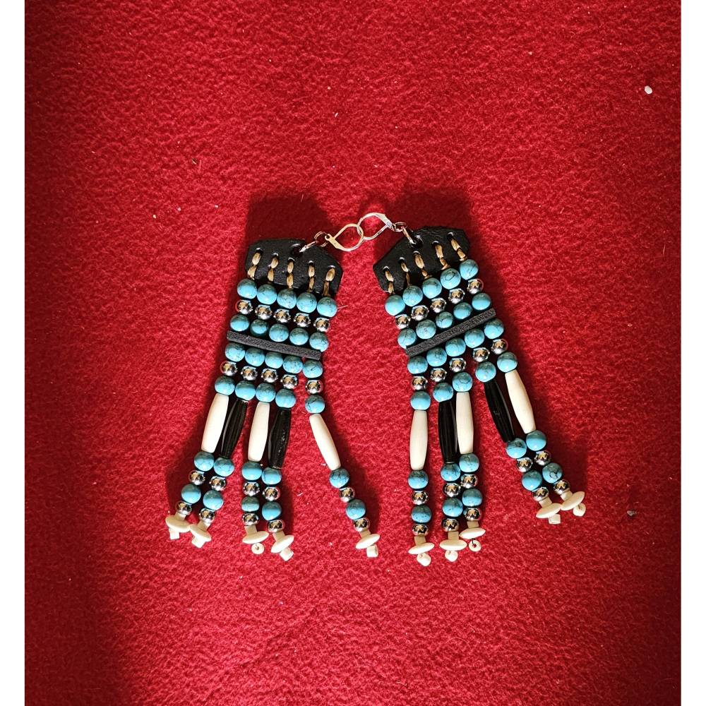 Powwow Ohrschmuck, in Anlehnung an Originale Bild 3