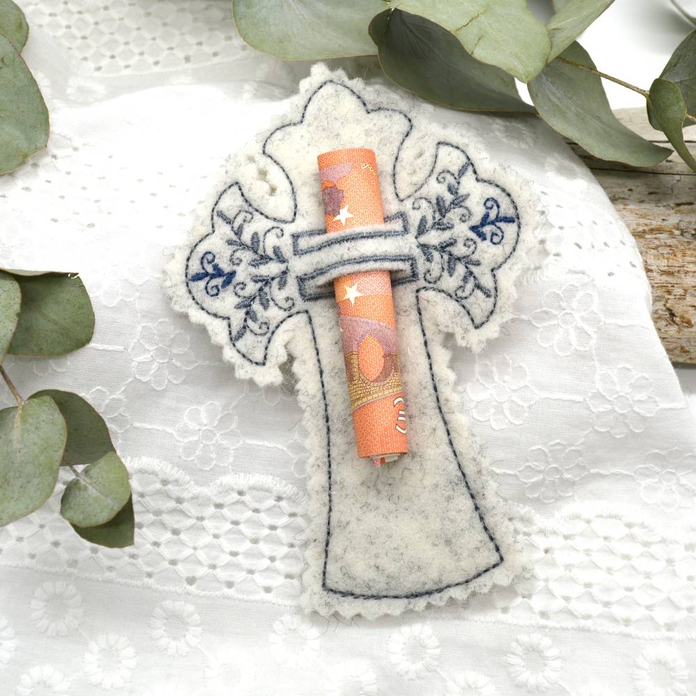 Stickdatei ITH Kreuz Kommunion Taufe Bild 10