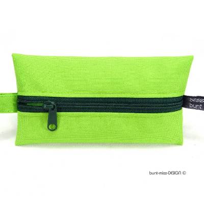 Täschchen wetbag GRÜN Outdoorstoff Zipper dunkel GRÜN, Inhalator Kopfhörer TaTüTa, BuntMixxDESIGN