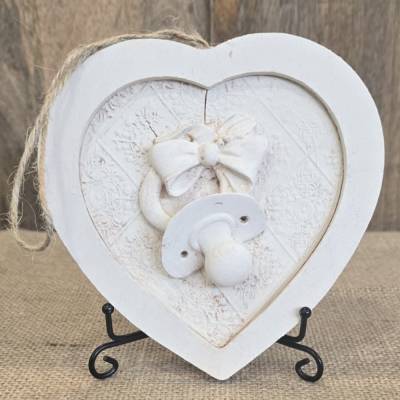 Deko Bild - "Babyschnuller im Herz" -