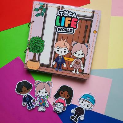 Toca Boca Mein Haus Busy Book – Montessori Spielbuch für Kinder, handgemacht, motorikfördernd, 24×24 cm