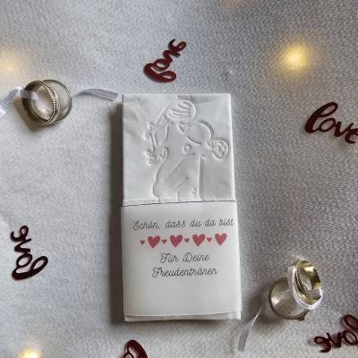 Freudentränen Hochzeit Taschentücher Banderolen,Banderolen als Deko für Gäste-Taschentücher,