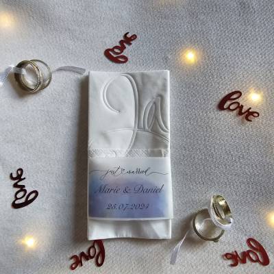 Freudentränen Hochzeit Taschentücher Banderolen,Banderolen als Deko für Gäste-Taschentücher,