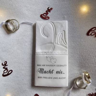 Freudentränen Hochzeit Taschentücher Banderolen,Banderolen als Deko für Gäste-Taschentücher,