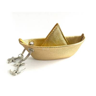 Anhänger Boot aus Lammnappaleder