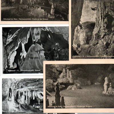 5 uralte AK - Rübeland i. Harz - Hermannshöhle und Baumannshöhle - ungelaufen