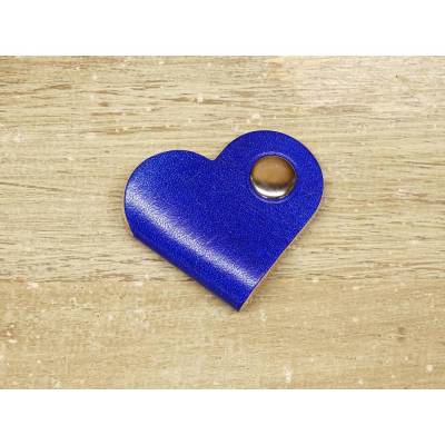Leder Kabelbinder Herz Personalisierbar - 2er Set - Soft OX - Blue - Vickys World - Kabel Organizer