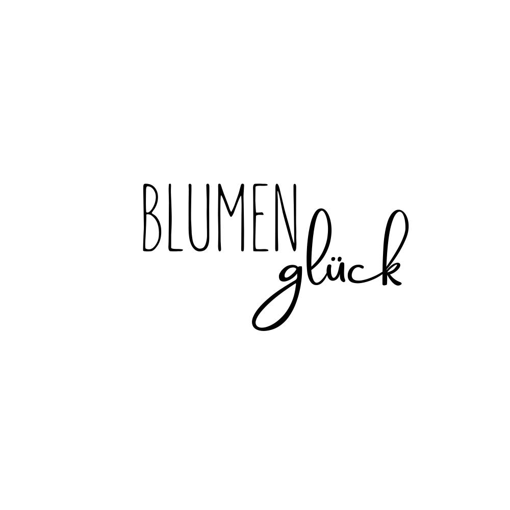 Stickdatei Schriftzüge Blumenglück und Blütenglück Bild 5