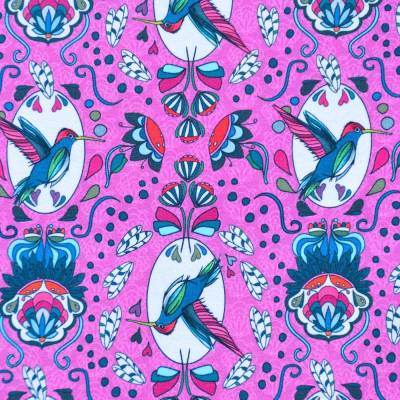 Sweat fuchsia Donna-Fiona by Lila Lotta 50 cm x 155 cm Stoff Nähen   ♕
