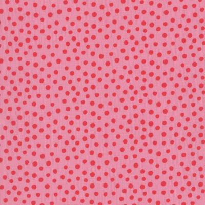 Westfalenstoffe Junge Linie rosa rote große Punkte 100% Baumwolle Webware Druckstoff 25cm x 25cm