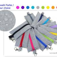 Täschchen wetbag GRAU meliert Outdoorstoff mit Zipper, TaTüTa Inhalator Kopfhörer, by BuntMixxDESIGN