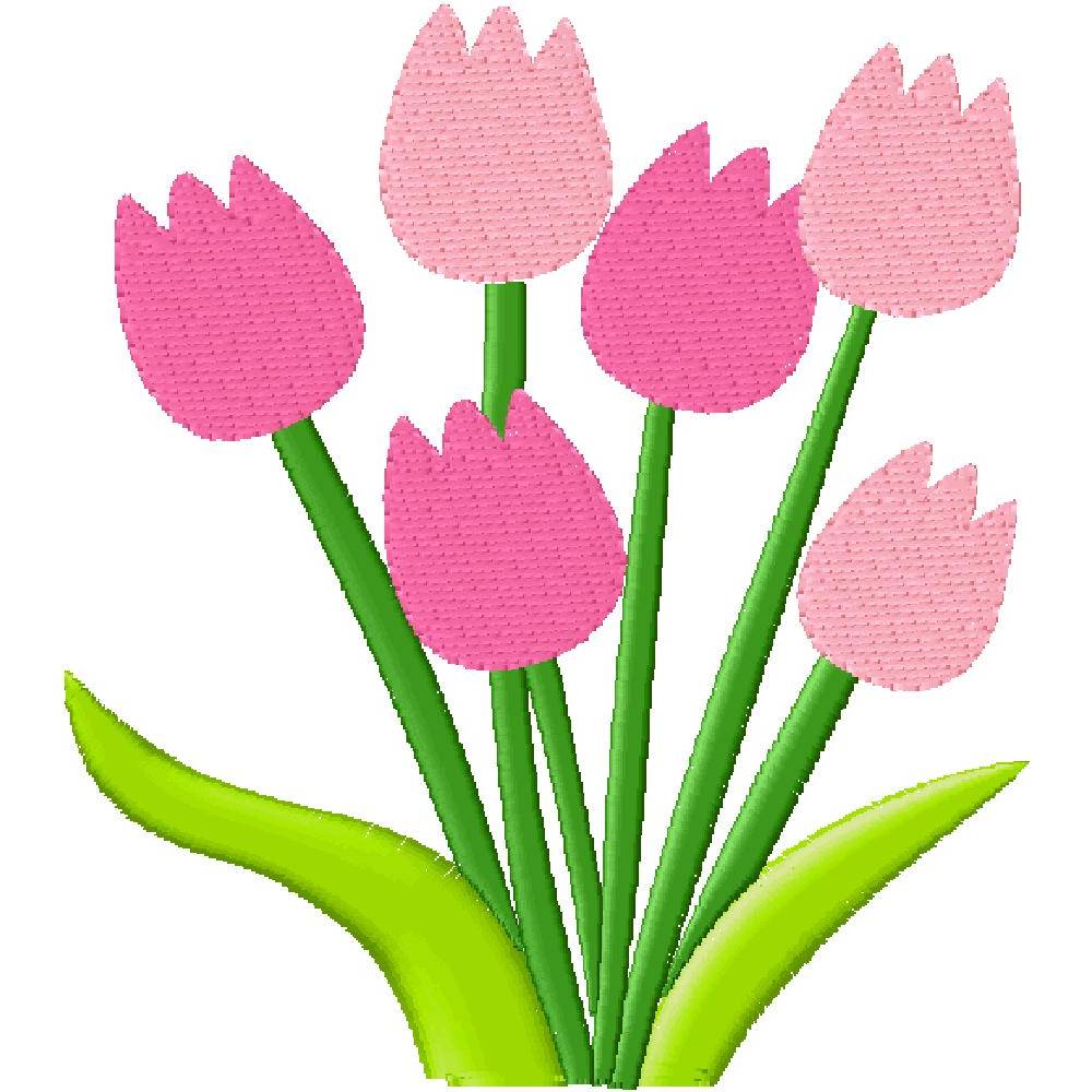 Stickdatei Tulpenstrauss in 3 Größen Tulpen Tulpe Blumen ab 10x10 Stickrahmen frühling spring Bild 5