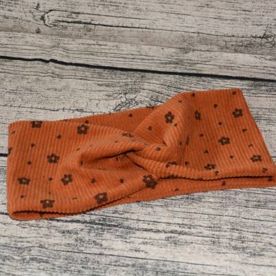 Haarband-Bandeau-Cordoptik-Stretch-Cord- Muster- KU52-56 cm