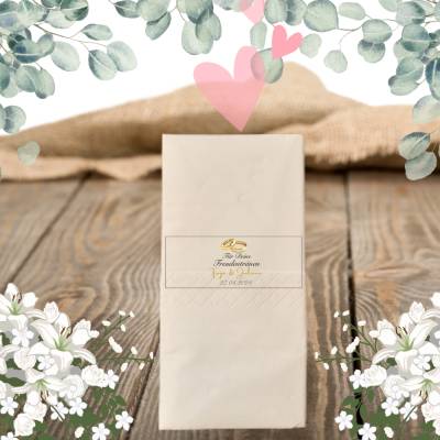 Freudentränen Hochzeit Taschentücher Banderolen,Banderolen als Deko für Gäste-Taschentücher,