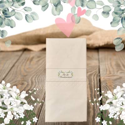 Freudentränen Hochzeit Taschentücher Banderolen,Banderolen als Deko für Gäste-Taschentücher,