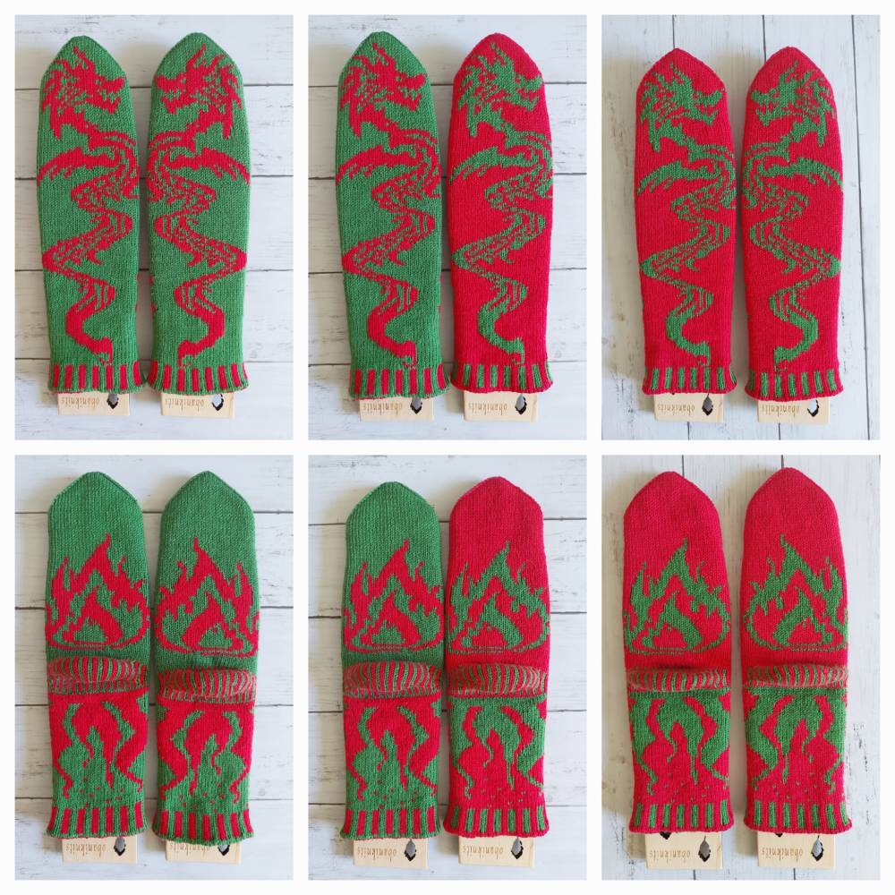 DragonFire Socks Strickanleitung – Doubleface Socken für warme Füße Bild 1