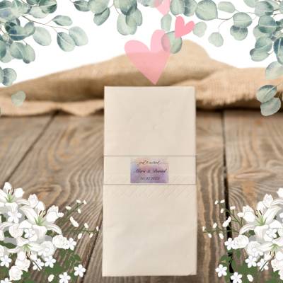 Freudentränen Hochzeit Taschentücher Banderolen,Banderolen als Deko für Gäste-Taschentücher,