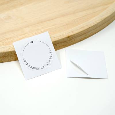 24 Wir freuen uns auf dich Aufkleber | Runde Sticker für Einladungen zum selbst beschriften