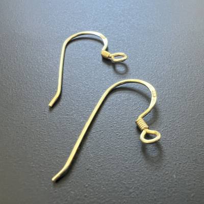 Ohrhaken aus vergoldetem 925-Silber, 1 Paar - F42